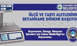 ÖLÇÜ VE TARTI ALETLERİNDE BEYANNAME DÖNEMİ BAŞLADI