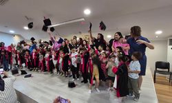 Özel minikler kep atıp mezuniyet coşkusu yaşadı
