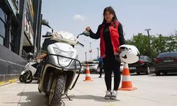 Kentin ilk kadın motokuryesi oldu