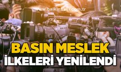 Basın meslek ilkeleri yenilendi