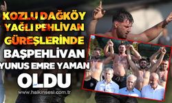 Kozlu Dağköy Yağlı Pehlivan Güreşlerinde Başpehlivan Yunus Emre Yaman oldu