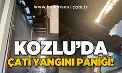 Kozlu'da çatı yangını paniği