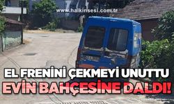 El frenini çekmeyi unuttu, evin bahçesine daldı