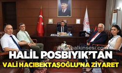 Halil Posbıyık'tan Vali Osman Hacıbektaşoğlu'na ziyaret