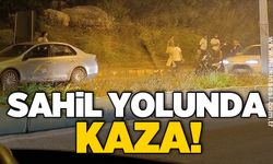 Sahil yolunda kaza!
