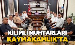 Kilimli muhtarları Kaymakamlık'ta