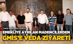 Emekliye ayrılan madencilerden GMİS'e veda ziyareti