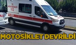 Motosiklet devrildi