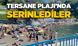 Tersane Plajı'nda serinlediler