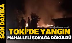 TOKİ'de yangın: Mahalleli sokağa döküldü!