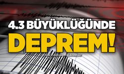 4.3 büyüklüğünde deprem!