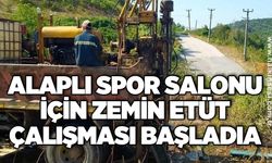 Alaplı spor salonu için zemin etüt çalışması başladı