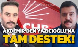 Akdemir'den Yazıcıoğlu'na destek
