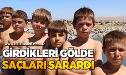 Girdikleri gölde saçları sarardı