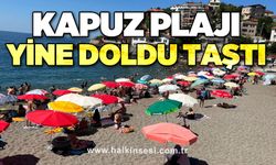 Kapuz Plajı yine doldu taştı