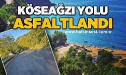 Köseağzı yolu asfaltlandı