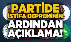Partide istifa depreminin ardından açıklama!
