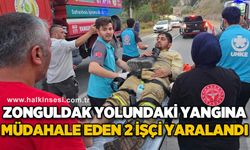 Yangın bölgesinde yaralanan 2 işçi hastaneye kaldırıldı
