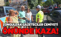 Zonguldak Gazeteciler Cemiyeti önünde kaza