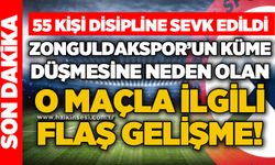 Zonguldakspor'un küme düşmesine neden olan o maçla ilgili flaş gelişme!...   55 kişi disipline sevk edildi...