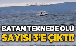 Batan teknede ölü sayısı 3'e çıktı