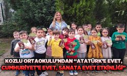 Kozlu Ortaokulu’ndan “Atatürk’e Evet, Cumhuriyete Evet, Sanata Evet” etkinliği