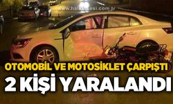 Otomobil ve motosiklet çarpıştı: 2 yaralı