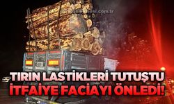 Tırın lastikleri tutuştu: İtfaiye faciayı önledi!