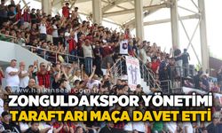 Zonguldakspor yönetimi, taraftarı maça davet etti