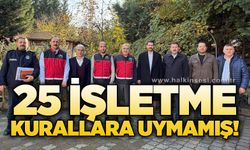25 İşletme kurallara uymamış