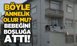 Yeni doğan bebeğini havalandırma boşluğuna attı