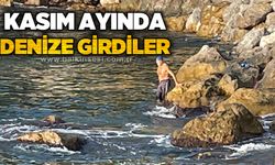 Kasım ayında denize girdiler