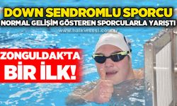 Zonguldak’ta bir ilk! Down sendromlu bir sporcu normal gelişim gösteren sporcularla yarıştı