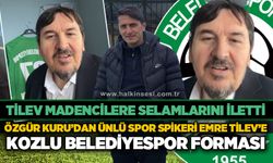 Özgür Kuru'dan ünlü spor spikeri Emre Tilev'e Kozlu Belediyespor forması: Madencilere selamlarını iletti