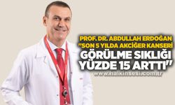 Prof. Dr. Abdullah Erdoğan: "Son 5 yılda akciğer kanseri görülme sıklığı yüzde 15 arttı"
