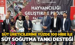 Süt üreticilerine yüzde 100 hibe ile süt soğutma tankı desteği