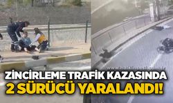 Zincirleme trafik kazasında 2 sürücü yaralandı!