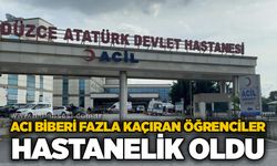 Acı biberi fazla kaçıran öğrenciler hastanelik oldu