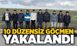 10 düzensiz göçmen yakalandı