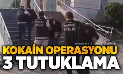 Kokain operasyonu; 3 tutuklama