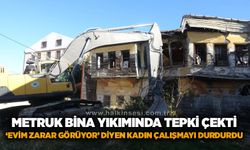 Metruk bina yıkımında tepki çekti: ‘Evim Zarar Görüyor’ diyen kadın çalışmayı durdurdu