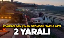 Kontrolden Çıkan Otomobil Takla Attı: 2 Yaralı