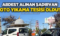 Abdest alınan şadırvan oto yıkama tesisi oldu!