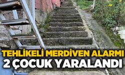 Tehlikeli merdiven alarmı: 2 çocuk yaralandı