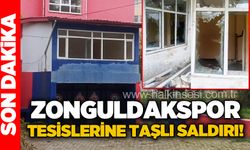 Zonguldakspor tesislerine taşlı saldırı!