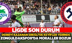 Derbiyi kazanan Ereğli'de keyifler yerinde, Zonguldakspor'da moraller bozuk: Ligde son durum!