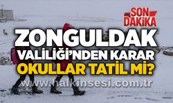Zonguldak Valiliği’nden karar: Okullar tatil mi?