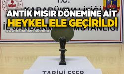 Antik Mısır dönemine ait heykel ele geçirildi