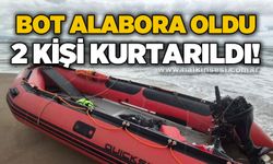 Bot alabora oldu: 2 kişi kurtarıldı