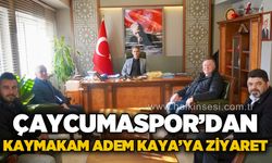 Çaycumaspor’dan Kaymakam Adem Kaya’ya ziyaret